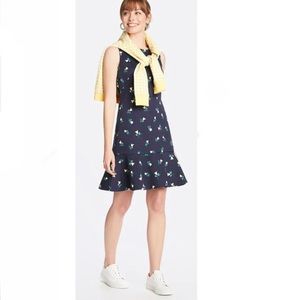 Draper James Dress Blue Sleeveless Floral Print Sheath Dress NWT